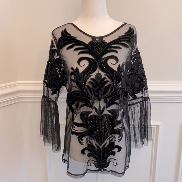 INC International Concepts Tops - INC Sheer Velvet top